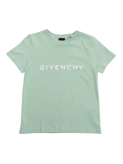 Givenchy Kids' Logo T-shirt In Green