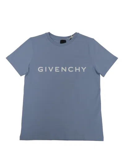 Givenchy Kids' Logo T-shirt In Light Blue