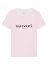 Givenchy Pink T-shirt With Logo Printed On The Front In Cottonr Woman In Pink