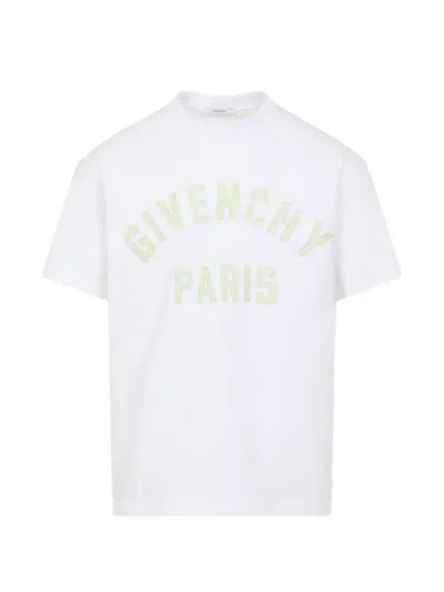 Givenchy White T-shirt With Maxi Logo On The Front In Cotton Man