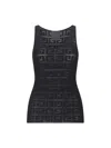 Givenchy Slim Tank Top In 4g Jacquard In Black  