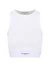 Givenchy Cropped Tank Top In Cotton With Band Clothing In White