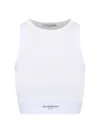 Givenchy Cropped Tank Top In Cotton With Band Clothing In White