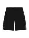 Givenchy Kids Logo-tape Bermuda Shorts In Black