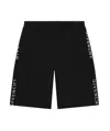 Givenchy Logo-tape Bermuda Shorts In Black