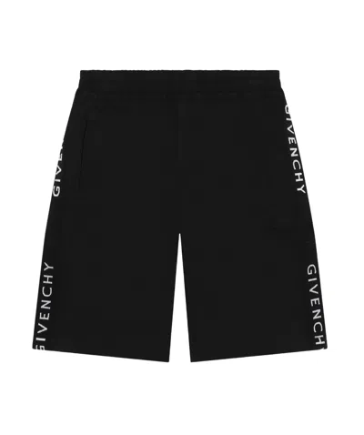GIVENCHY GIVENCHY KIDS LOGO-TAPE STRETCHED BERMUDA SHORTS