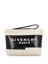 Givenchy Logo-tape Clutch Bag In White