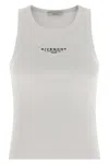 Givenchy Slim Tank Top With Logo Print In Gray