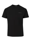 Givenchy Black Crewneck T-shirt With Logo Patch On The Front In Cotton Man In Black