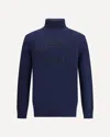 Givenchy Ribbed Turtleneck Jumper Cuffs Hem In Blue