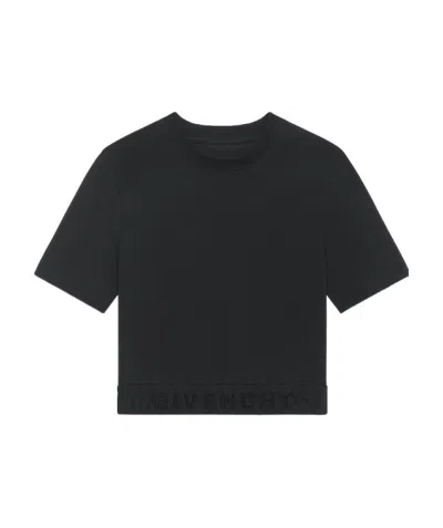 Givenchy Logo-underband Crop Top In Black