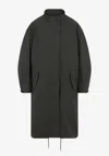 Givenchy Cotton Jacket With Back Slit And Drawstrings In Black