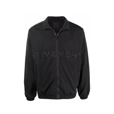 Givenchy Logo Windbreaker Jacket In Black