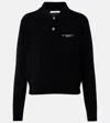 Givenchy Logo Wool And Cashmere Polo Sweater In Black