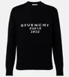 Givenchy Wool Blend Crew Neck Sweater With Ribbed Cuffs And Hem In Black