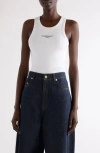 Givenchy Slim Tank Top With Logo Print In White