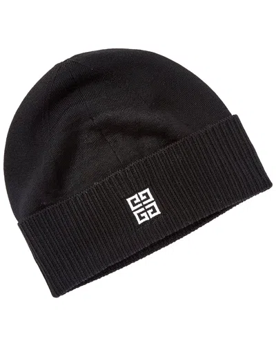 Givenchy Logo Wool Beanie In Black
