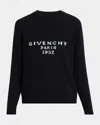 Givenchy Logo Wool-blend Crewneck Sweater In Black