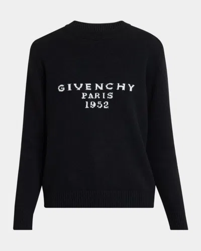 GIVENCHY LOGO WOOL-BLEND CREWNECK SWEATER
