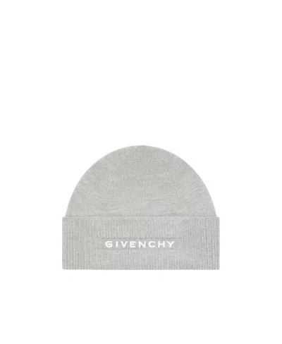 Givenchy Logo Wool Hat In White
