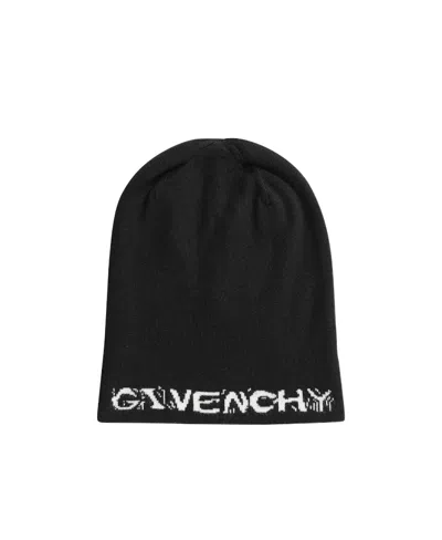 Givenchy Logo Woolen Cap In Black