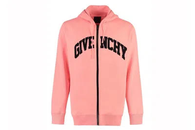 Pre-owned Givenchy Logo Zip Hoodie Jacket Pink/black