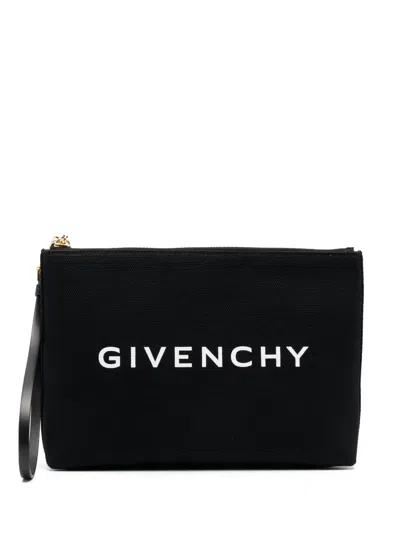 Givenchy Logo Zipped Pouch In Black