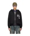 Givenchy Black Zip Denim Jacket In Black