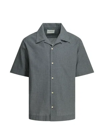 Givenchy Logo-appliqué Gingham Shirt In Black