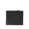 Givenchy Men Black Bi-fold Wallet With Embossed Logo Lettering On The Front In Grained Leather Man In Black