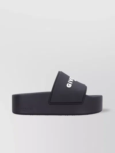 Givenchy Logoed Rubber Platform Slides