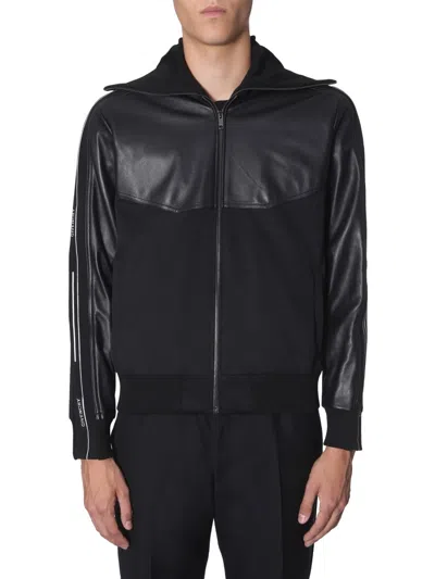 Givenchy Logo-embellished Front Zip Sports Jacket In Black