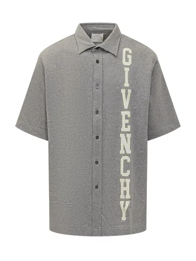 Givenchy Logo-embellished Shirt In Burgundy