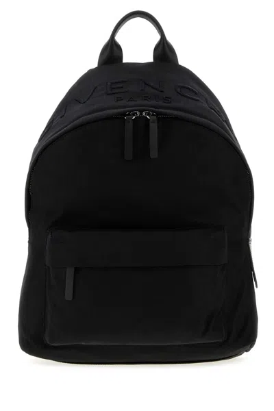 Givenchy Logo-embossed Nylon Backpack In Black