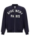 Givenchy Logo-embroidered Bomber Jacket In Navy