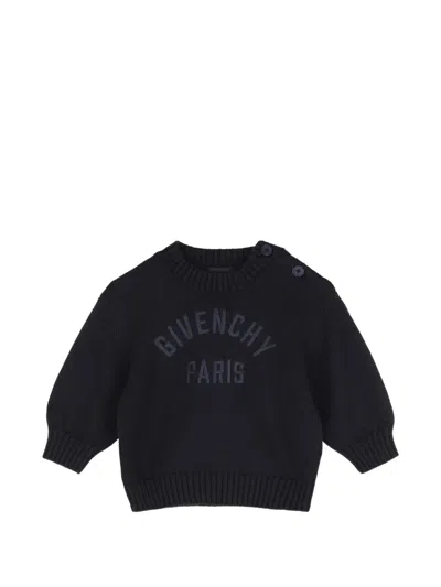 Givenchy Babies' Logo-embroidered Button-fastening Sweater In Animal Print