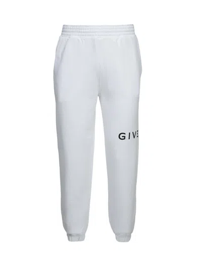 Givenchy Logo-embroidered Cotton Joggers In White
