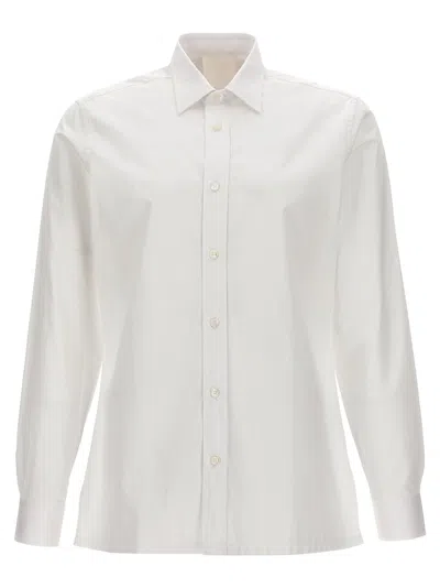 Givenchy Logo-embroidered Cotton Poplin Shirt In White