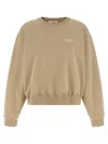 Givenchy Logo-embroidered Cotton Sweatshirt In Neutral