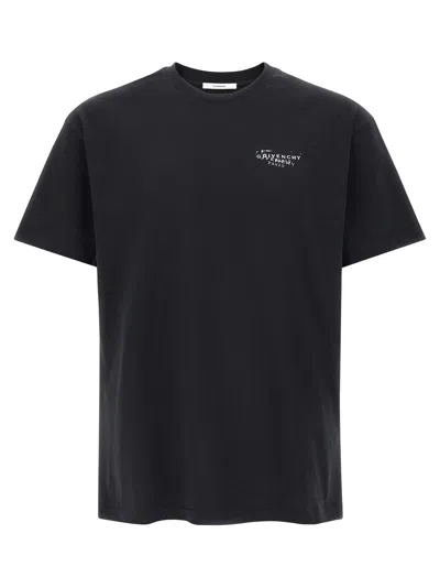 Givenchy Logo-embroidered Cotton T-shirt In Black