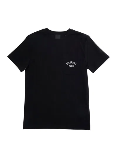 Givenchy Kids'  Logo-embroidered Cotton T-shirt In Black