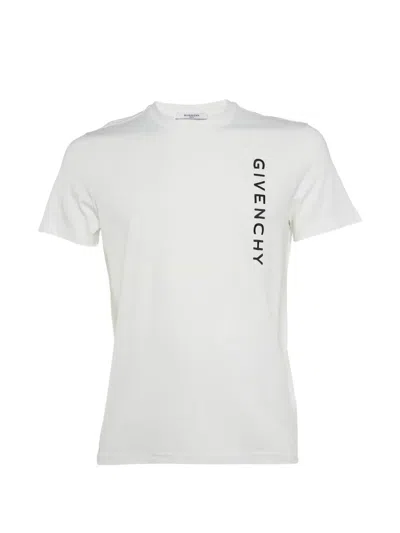 Pre-owned Givenchy Logo-embroidered Crew-neck T-shirt In White