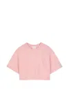 Givenchy Logo-embroidered Cropped T-shirt In Pink