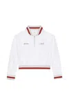 Givenchy Logo-embroidered Half-zip Sweatshirt In White