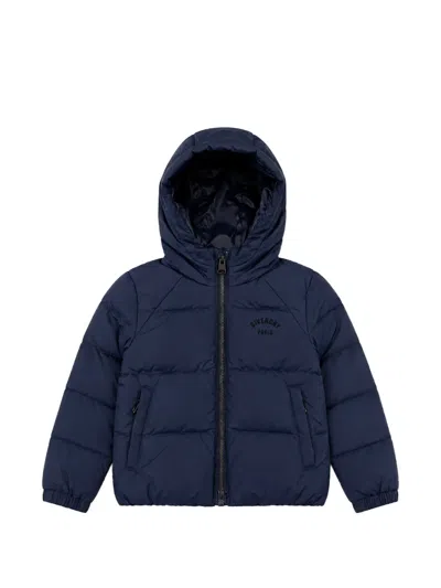 Givenchy Babies' Logo-embroidered Padded Jacket In Blue