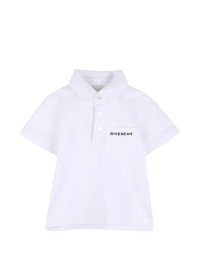 Givenchy Kids' Logo-embroidered Piqué Polo Shirt In Multi