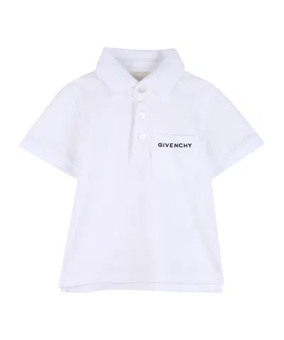 Givenchy Logo-embroidered Piqué Polo Shirt In White