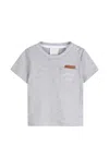 Givenchy Logo-embroidered Pocket T-shirt In Gray