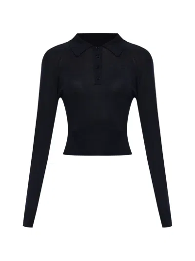 Givenchy Logo-embroidered Polo Top In Black