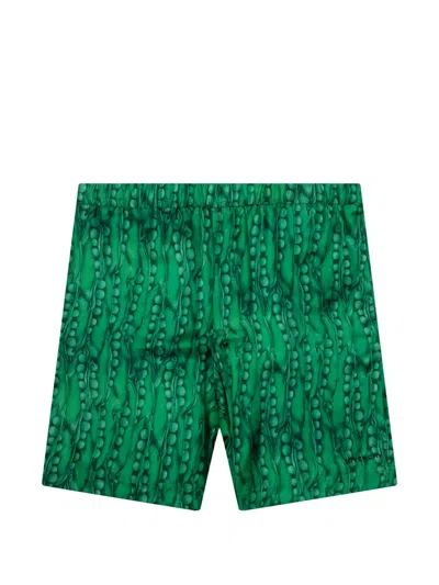 Givenchy Logo-embroidered Shorts In Green
